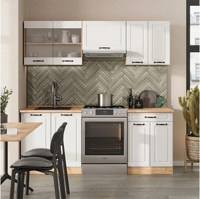 Aneks kuchenny biały dworek/złoty dąb 200x46x81.6 r-line