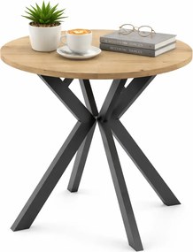 Rozkładany okrągły stół z czarnymi nogami  H8-R53