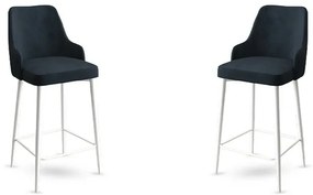 Zestaw krzeseł barowych Enox Anthracite and White,2 szt.