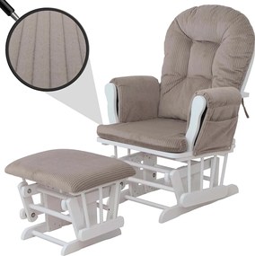 Leżanka MCW-C76,  jasnoszary rama biały