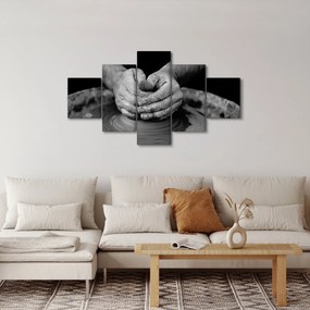 Obraz czarno-biały - garncarstwo (125x70 cm)