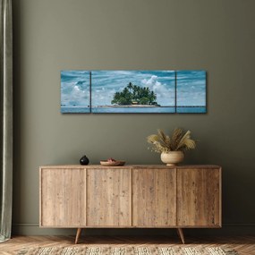 Obraz - wyspa na morzu (170x50 cm)