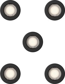 Philips - Zestaw 5x oprawa wpuszczana PERIDOT 1xGU10/7W/230V czarna