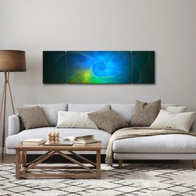 Obraz niebieskiej abstrakcji (170x50 cm)