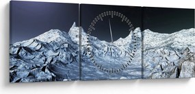 Obraz kosmosu (z zegarem) (90x30 cm)
