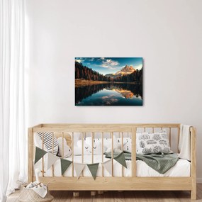 Obraz - Alpy, Włochy, Dolomity, Lago Antorno (70x50 cm)