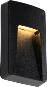 Zestaw 6 czarnych prostokątnych lamp zewnętrznych LED IP65 - Gem