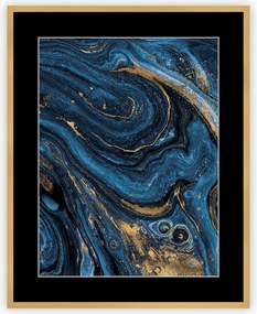 Obraz Abstract Blue&Gold II 40 x 50 cm