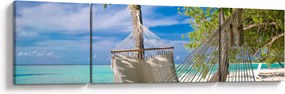 Obraz - Hamak na plaży (170x50 cm)