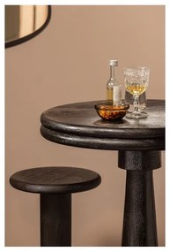 Czarny hoker z litego drewna mango 74 cm Kolby – WOOOD