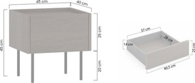Szafka nocna Dunari z szufladą 45 cm - dąb dunin