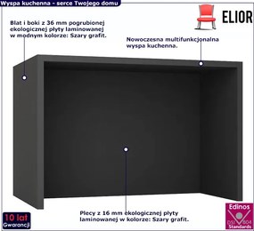 Wyspa kuchenna szary grafit L8-L08