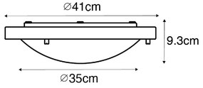 Zewnetrzna Nowoczesna lampa sufitowa biała 41 cm IP44 - Yuma Nowoczesny Oswietlenie zewnetrzne