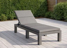 Leżak ogrodowy hotelowy Lagoon SL-02C z poduszką, składany, kolor szary