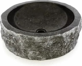DIVERO umywalka z kamienia naturalnego - czarny marmur