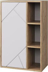 Półka ścienna gold power dąb/biały 50.1x28.3x78.4 berno