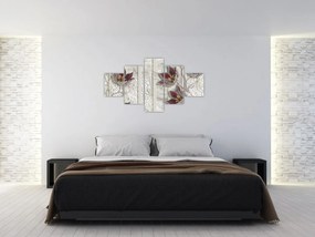 Obraz - Kwiaty dekoracyjne (125x70 cm)