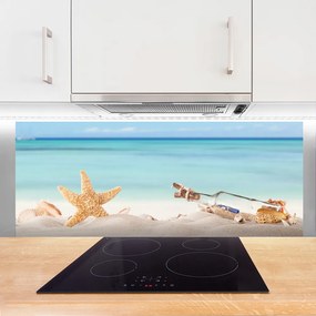 Szkło do Kuchni na Ścianę Nadmorskie Skarby na Piasku