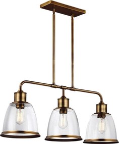 Feiss FE-HOBSON-3P-AB - Żyrandol na pręcie HOBSON 3xE27/60W/230V brązowy