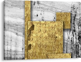 Obraz - Złote kwadraty N⁰1 (70x50 cm)