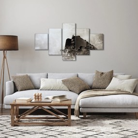 Obraz - Pociąg we mgle (125x70 cm)
