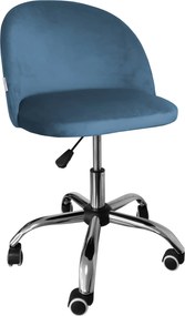 Fotel obrotowy COLIN krzesło biurowe fotel ergonomiczny do biurka : Kolor Stelaża - Chrom, Kolor tkaniny - VELVET - MG33, Typ siedziska - Siedzisko obrotowe 360°, Typ tkaniny - Velvet