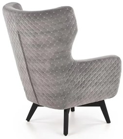 Fotel MARVEL VELVET szary HALMAR