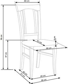 Krzesło drewniane Konrad dąb miodowy