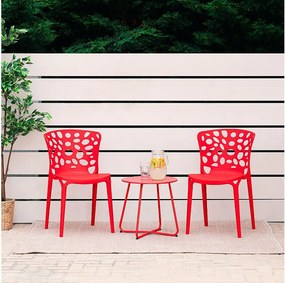 Krzesło ogrodowe 47x83x47 cm czerwone