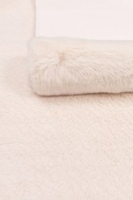 Dywan Futrzany Biały 60x90 cm Włochaty Miękki Dekoracyjny Antypoślizgowy