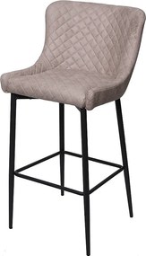 Stołek barowy MCW-H79,  tkanina/tekstylia szary