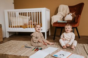 Łóżeczko dziecięce Olivia 120x60 z funkcją sofki, kolor biały