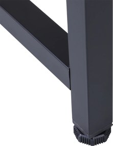 Vinsetto® stolik komputerowy biurko narożne regulacja wysokości metal czarny 168 x 120 x 75 cm