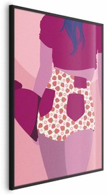 Plakat Spodenki w truskawki 21x30 cm z ramą czarną bez marginesu ARTGEIST B