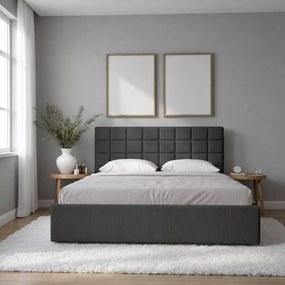 Łóżko F-Line Baretta 140x200, Monolith 84 Popielaty