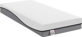 HOMCOM Materac kieszeniowy z pianką memory z zieloną herbatą H3 twardość Oeko-TEX &amp; CertiPUR 200x90x20 cm Szary | Aosom PL