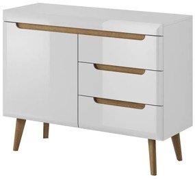 Komoda EBBI 3 110 biały połysk PIASKI Meble