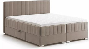 Łóżko kontynentalne Galla boxspring z pojemnikami sprężyny bonell tapicerowane premium
