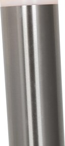 Nowoczesna lampa ogrodowa na słupie stalowa z opalizujące szkłem 80 cm IP44 - Rox