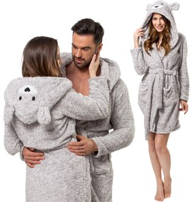 Szlafrok damski Szary Miś L