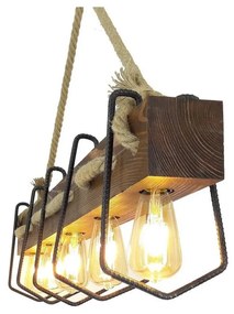 Lampa wisząca z drewna sosnowego Jason