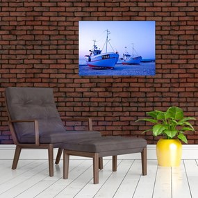 Obraz na szkle - Lądowanie o zmierzchu (70x50 cm)