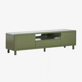 Stojak Pod Tv Ze Stali Michigan Intensywny Verde Olive & ↔︎ 180 Cm - Sklum