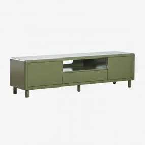 Szafka Rtv Ze Stali Michigan ↔︎ 180 Cm & Intensywny Verde Olive - Sklum