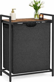 Szafka Łazienkowa Z Wysuwanym Koszem Rustykalny Brąz E3-S04