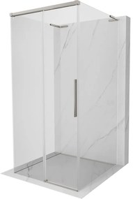 Mexen Rox-3S L kabina prysznicowa 3-ścienna rozsuwana 95 x 95 cm, transparent, nikiel szczotkowany - 8C2L-095-095-97-00-3S