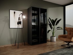 Szafa ATELIO - Czarny / Front ANTISOL / 101 cm