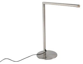 Nowoczesna lampa stołowa stalowa ze ściemniaczem dotykowym w komplecie z LED - Douwe Nowoczesny Oswietlenie wewnetrzne