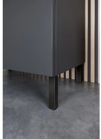Antracytowa wysoka/wąska szafka łazienkowa 30x120 cm Arcena – Germania