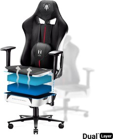 Fotel gamingowy Diablo X-Player 2.0 King Size czarno-biały
